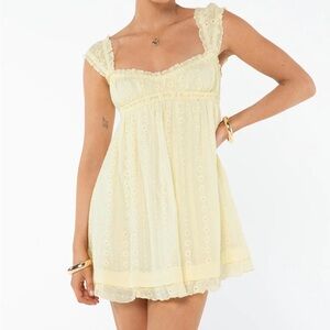 Princess Polly Carlita Mini Dress Yellow